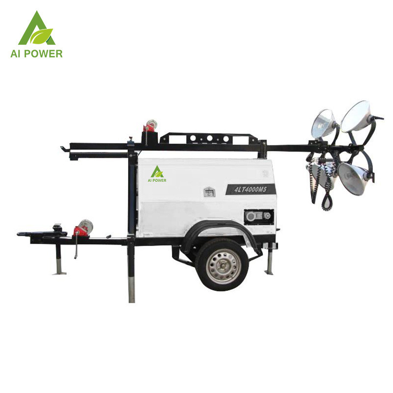 Diesel Fuel Mitsubishi Road Portable Generator Light Tower 9m Diesel Light Plant Generator 10kw